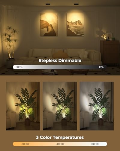Rechargeable Indoor Spotlight with Auto Timer & Remote 4 Pack - Dimmable, 3CCT