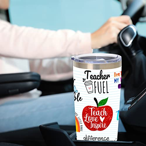 20oz Stainless Steel Teacher Appreciation Tumbler Cup with Leakproof Lid