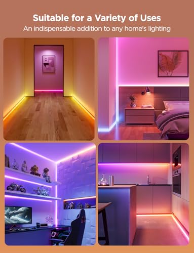 Govee RGBIC Neon Rope Light 16.4ft Wall LED Strip for Bedroom & Home Decor
