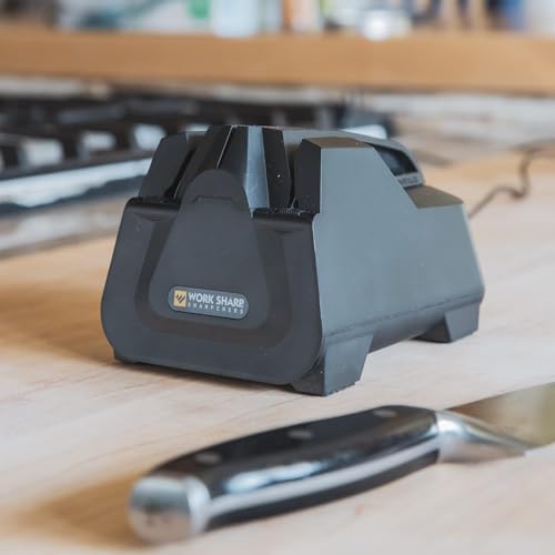 Work Sharp Black Electric Kitchen Knife Sharpener - Fast & Easy Sharpening in Drawer