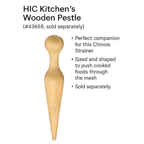 Stainless Steel Chinois Fine-Mesh Cone Sieve - 7-Inch for Sauces & Purees - Variation: Stainless Steel Chinois