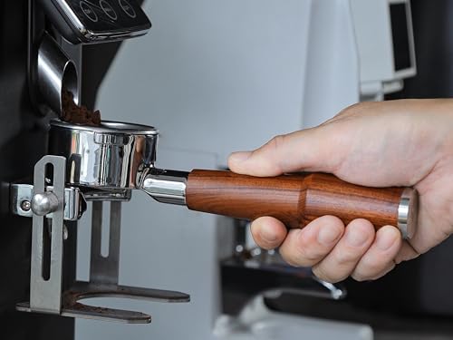 54mm Bottomless Portafilter with Rosewood Handle for Breville Espresso Machines - Knodos