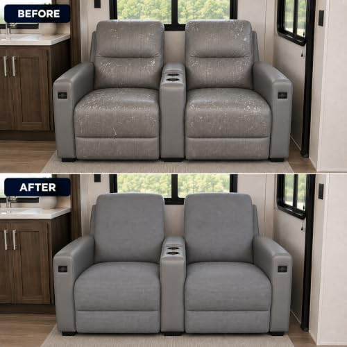 Grey RV Recliner Covers Set of 4 for Loveseat - Microfiber Fit for Thomas Payne RV Seating