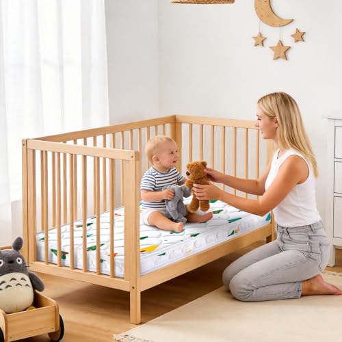 Mini Crib Mattress 38x24x4 Forest - Firm Support, Hypoallergenic, Noiseless