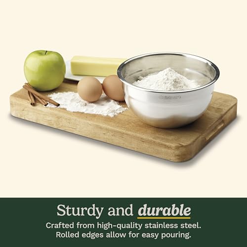 Stainless Steel Mixing Bowl Set - 3-Piece Nesting Kitchen Bowls - Cuisinart Variation