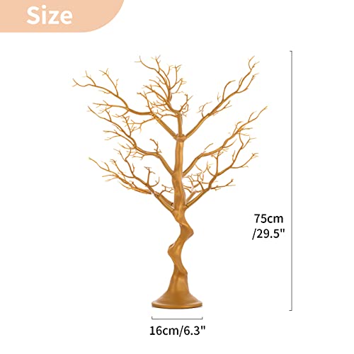 NUPTIO Gold Christmas Tree - 2.5ft Artificial Tabletop Tree for Holiday Decor