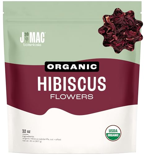 Organic Hibiscus Flowers 32 Ounce Pack - Dried Edible & Culinary Flowers