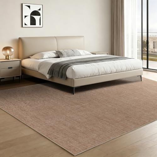 6' x 9' Outdoor Indoor Jute Rug with Non-Slip Backing - Farmhouse Neutral Washable Carpet - Nature Variation