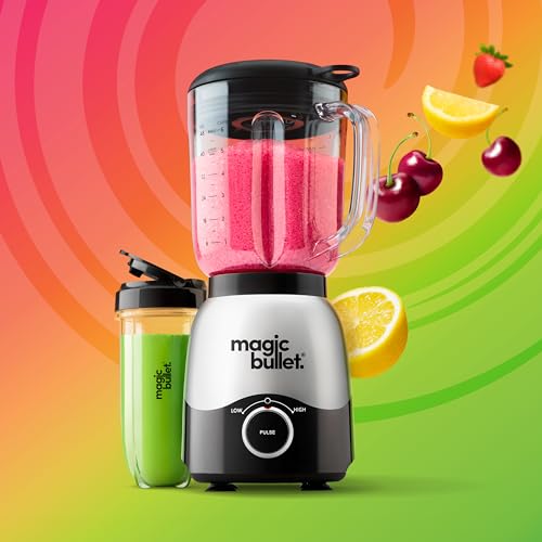 Magic Bullet Combo Blender 600W with 48oz Pitcher & To-Go Cup - Silver