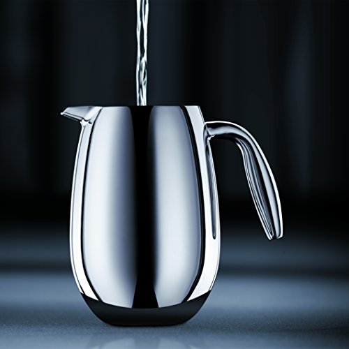 51 oz Thermal French Press Coffee Maker - Double Wall Stainless Steel, Chrome