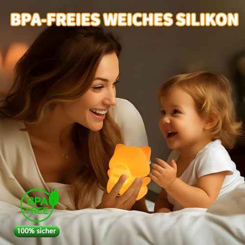 Cute Red Panda Lamp, LED Squishy Animal Night Light for Kids Sleep, Breastfeeding Nursery Nightlight for Room Decor, Rechargeable Bedside Touch Silicone Lamp, Unique Dorm Decor Gift Toy