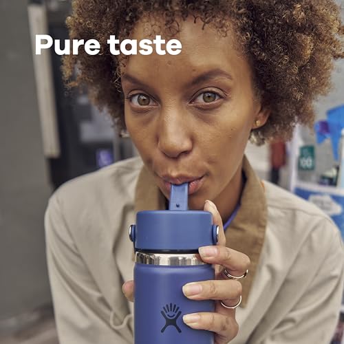 Hydro Flask 24 Oz Insulated Water Bottle with Wide Straw Lid - Harbor Blue