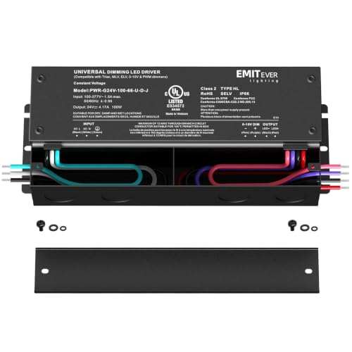 100W 24V Dimmable LED Driver - 5-in-1 AC to DC Transformer, Version 1