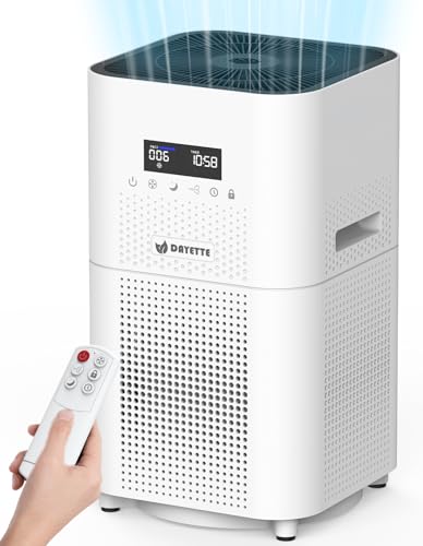 DAYETTE White HEPA H14 Air Purifier for Large Rooms up to 3000 sq ft