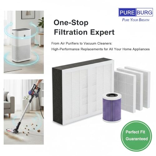 Air Purifier Filter Set for Blueair 500/600 Series - H13 HEPA & Activated Carbon, 3-Pack