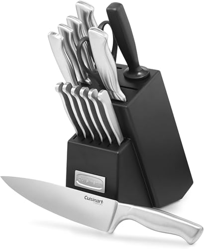 Cuisinart 15-Piece Stainless Steel Knife Set with Block - Hollow Handle