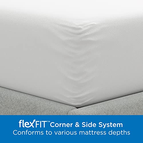 AllerEase Queen Size Allergy Mattress Protector Waterproof White