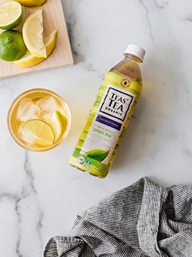 Organic Unsweetened Green Tea - Zero Calories, 16.9oz Pack of 12