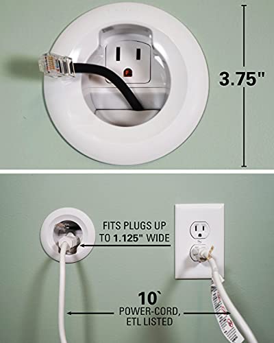 In-Wall Cable Management Kit for Speakers & TVs - Safe, Prewired, Easy Install