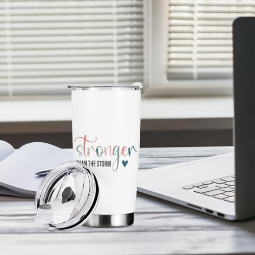 Stronger Storm 1151 Inspirational Quotes Tumbler 20oz Stainless Steel Travel Mug with Lid