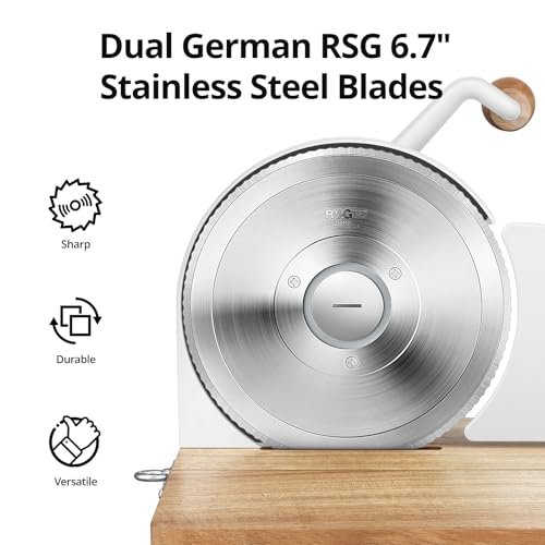 Foldable Manual Bread Slicer, 2 German RSG Blades for Homemade