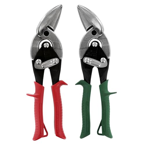 MIDWEST Aviation Snip Set, Left & Right Cut Offset, Tin Snips