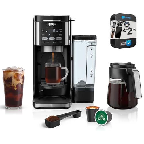 Dual Coffee Maker for Grounds & Pods with Hot & Iced Brew Function