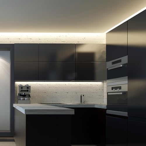 96 Inch Hardwired LED Under Cabinet Strip Light - 3680 Lumens, 3000K Warm White