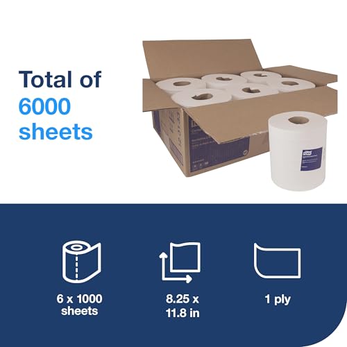 Refill Centerfeed Paper Wipers White M2 - 6 Rolls, 1000 Sheets Each