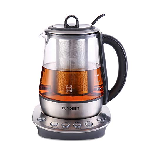 Tea Maker 1.3 Quarts with 5 Temperature Settings, Removable Infuser, Auto Keep Warm