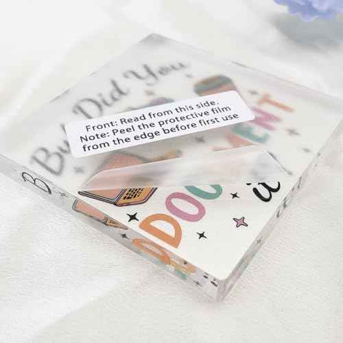 Office Decor Gift For Man Women Acrylic Square Sign Funny Decorative Plaque Office Desk Accessories But Did You Document It Desk Decorations For Home Shelf Boss's day gifts