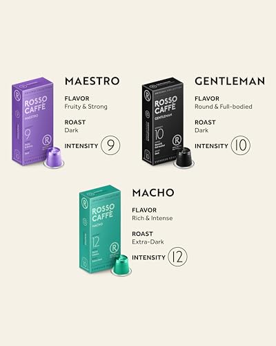 Rosso Caffè Intense Pack Espresso Pods for Nespresso Original Machines 120 Count