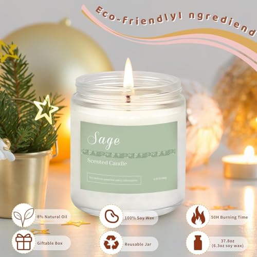 Classic 6 Pack Scented Candles Gift Set for Women, Aromatherapy Home Fragrance