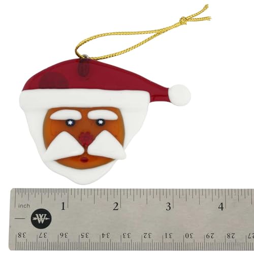 Murano Glass Santa Claus Christmas Ornament - Handmade Italian Holiday Decor