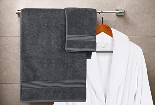 Utopia Towels Grey 8-Piece Premium Towel Set - Bath, Hand & Washcloths