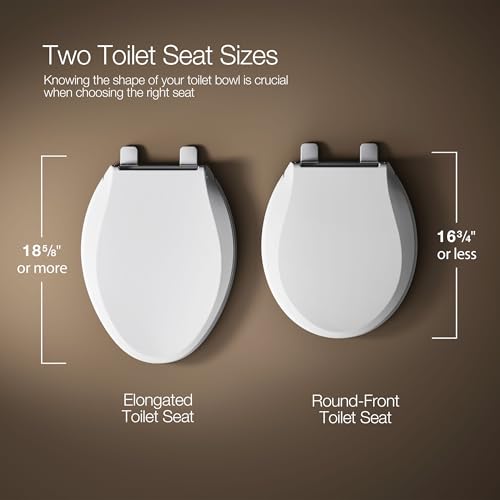KOHLER 4734-RL-0 Rutledge ReadyLatch Soft Close Elongated Toilet