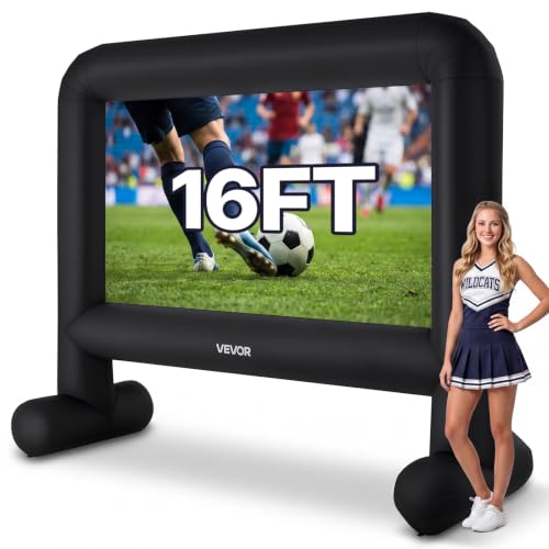 16ft Inflatable Outdoor Movie Screen - Portable Projection Screen for Backyard & Events
