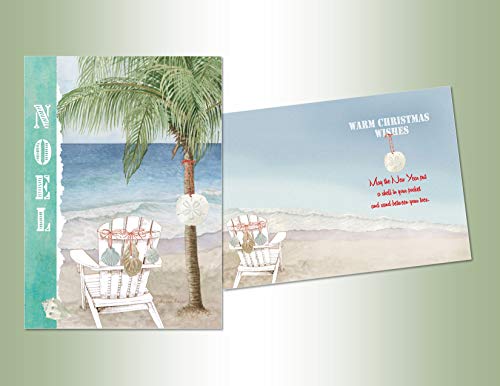 LPG Greetings Performing Arts Boxed Christmas Cards — 18 Full-Color Inside, Warm Weather Adirondack Chair Design