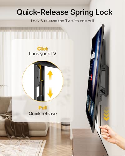 monTEK Fixed Wall Mount for 60-120 Inch TVs Up to 300 lbs - Heavy Duty, Slim Profile