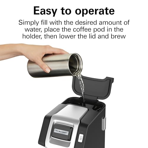 Commercial Single-Serve Coffee Maker with Adjustable Cup Rest - Hamilton Beach