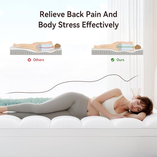 White King Mattress Topper - Thick Plush Pillow Top Mattress Pad for Extra Comfort