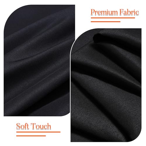 10 Pack Round Tablecloths 90 Inch Black for 36"-72" Table