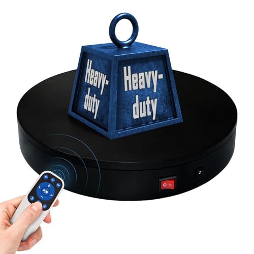 7.9 Inch Motorized Rotating Display Stand - Black, 100Lbs Load