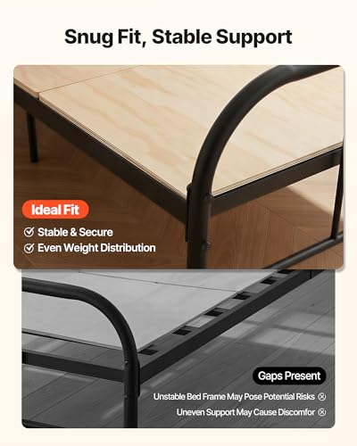 Full Size Foldable Bunkie Board - 51 x 71 Inch Wooden Bed Support with No Assembly