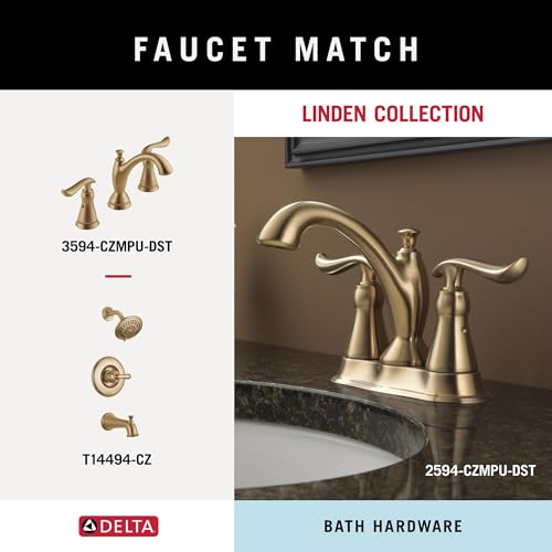 Delta Hand Towel Ring - Champagne Bronze Wall Mount for Kitchen & Bathroom - Linden Accessories