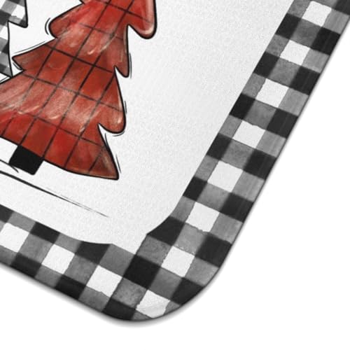 Christmas Dish Drying Mat 18x24 Inch - Holiday Kitchen Counter Protector, Microfiber & Sponge, Xmas Decor, Model: christmas dish mat-02