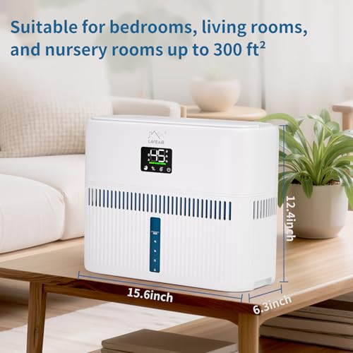 Evaporative Humidifier for Bedroom with 5L Tank and Smart Control