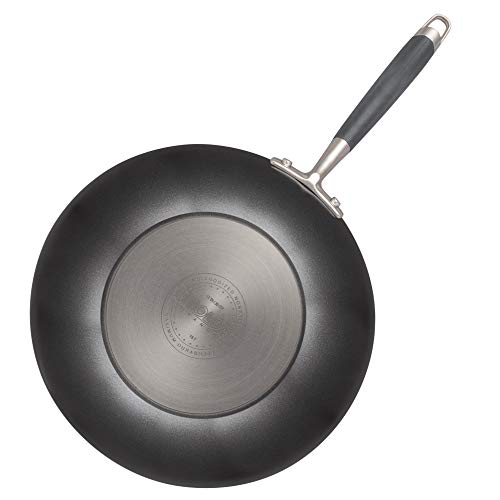 12-Inch Hard-Anodized Nonstick Frying Pan with Lid - Gray