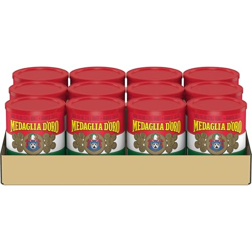 Medaglia D'Oro Italian Roast Espresso Ground Coffee - 12 Cans, 10oz Each