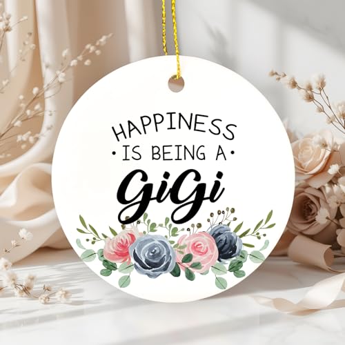 BitKAM Gigi Christmas Ornament - Grandma Hanging Decor, Holiday Gift from Grandkids